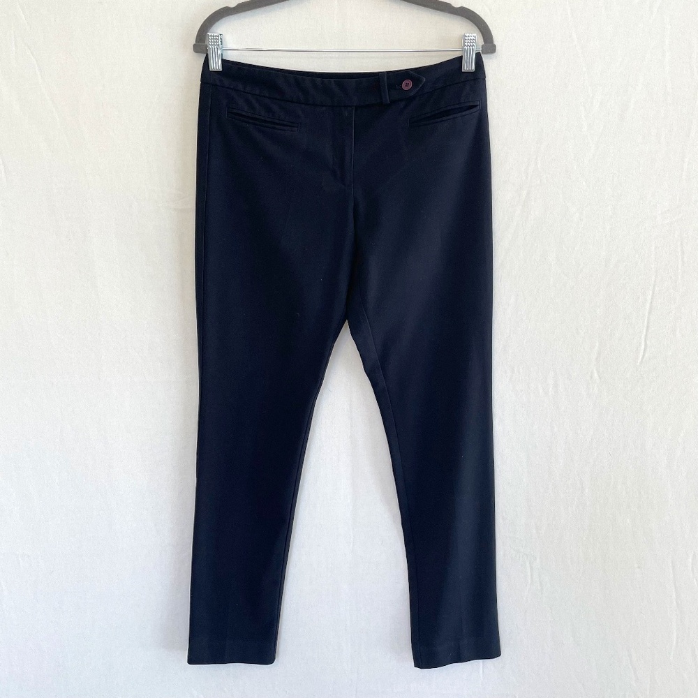 TALBOTS Women's Size 6 Petites Slim Fit Black Ankle Pants Pockets